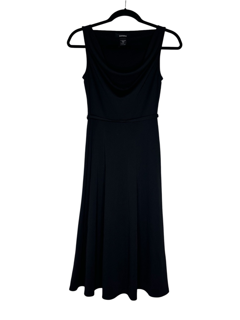 Express Black Cowl Neck Sleeveless Maxi Dress